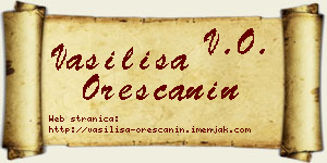Vasilisa Oreščanin vizit kartica